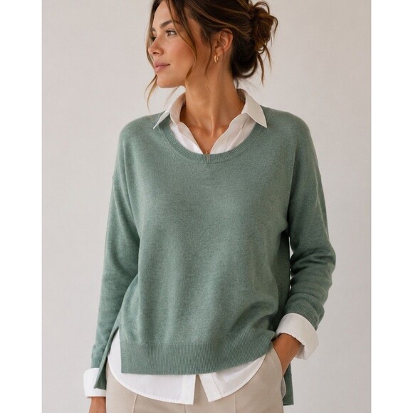 Madewell Sweaters - Madewell 100% Merino Wool Lightweight Sweater Women’s XS Sage Green Soft Luxury